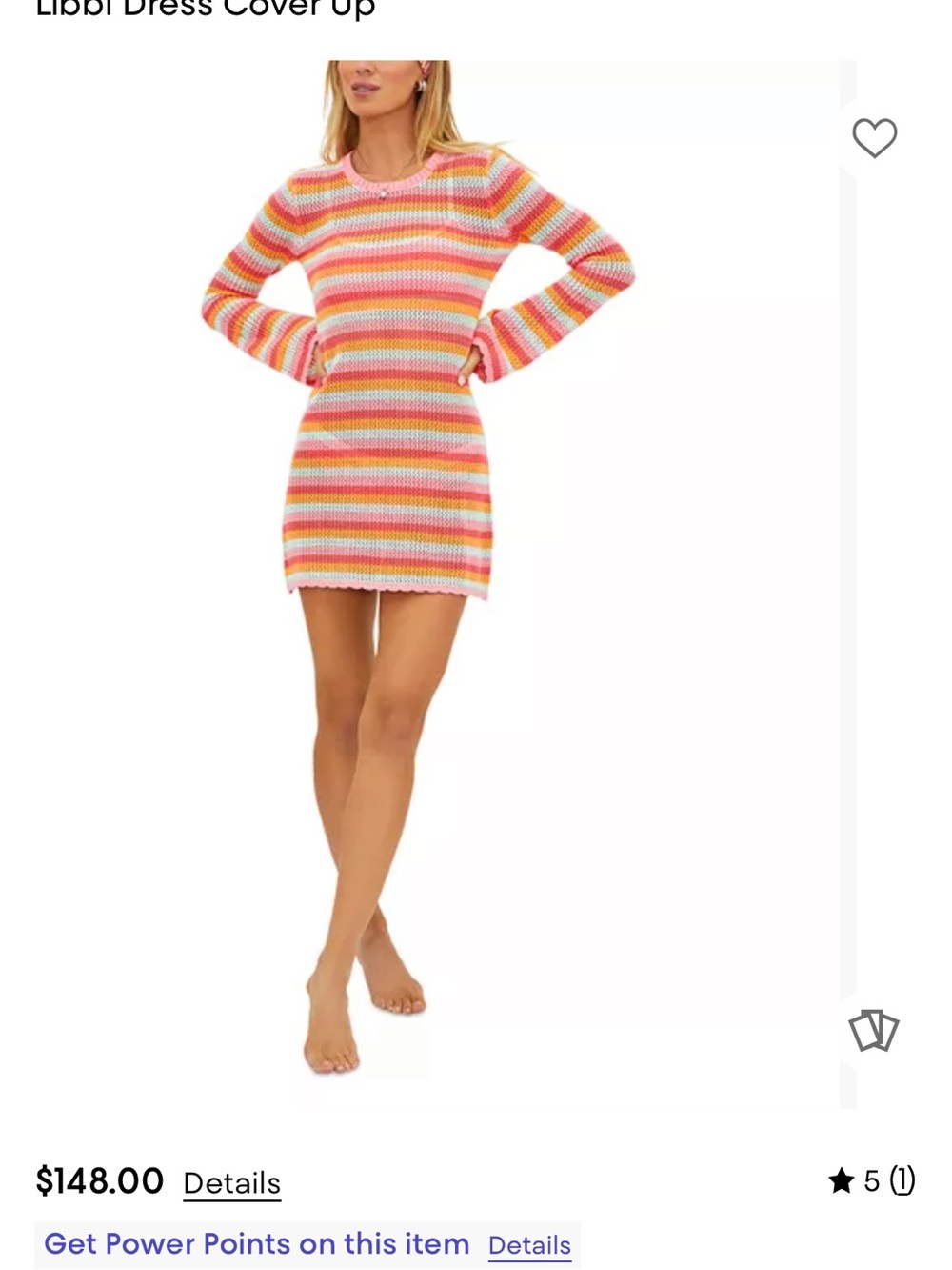 Beach Riot Coral, Yellow & Mint Striped Crochet Top